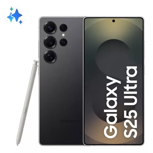 Samsung Galaxy S25 Ultra preto com S Pen